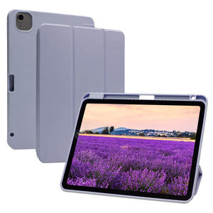 <span class=keywords><strong>Coque</strong></span> arrière en PU souple à trois volets violets pour <span class=keywords><strong>iPad</strong></span> Pro 11 [1ère génération] étui de protection en PU dur intelligent pour A1980 A1934 A2013 - Product Image 1