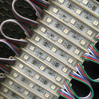 5050 5054 Modules LED 3 led DC 12V conception publicitaire étanche 75*12 Epoxy SMD Module LED Super lumineux RGB LED Module lumière