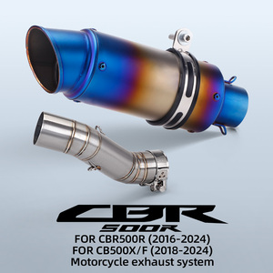 สำหรับ CBR500R CB500F <span class=keywords><strong>CB500X</strong></span> ปี 2016-2024 2018-2024 <span class=keywords><strong>ท่อ</strong></span>ไอเสียกลางแบบไม่มีเชือกสำหรับรถจักรยานยนต์ พร้อมท่อเก็บเสียง - Product Image 2