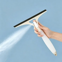 Nettoyeur de vitres 3 en 1, raclette multifonction pour verre et miroir avec pulvérisateur, chiffon microfibre, outils de nettoyage pour la maison et la voiture