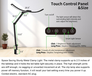 Lampe <span class=keywords><strong>de</strong></span> bureau <span class=keywords><strong>LED</strong></span> 24W pour une planification et une étude architecturales idéales, en éclairant votre bureau et vos écrans. Support d'éclairage <span class=keywords><strong>de</strong></span> bureau - Product Image 6