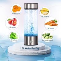 Vente en gros de générateur d'eau riche en hydrogène portable rechargeable par USB SPE PEM 420 ml, bouteille thermos à eau hydrogénée pour cadeaux