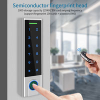 Lecteur de clavier sans fil pour porte, étanche IP65, alimenté par batterie, 125KHz EM, biométrique, empreinte digitale, mot de passe, RFID, déverrouillage par télécommande