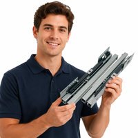 Glissière de tiroir dissimulée en tôle galvanisée OEM ODM moderne, à extension complète, fonctionnement silencieux, capacité de charge 31-50 kg, pour cuisine et salle à manger