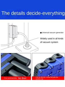 Generador de Vacío de Presión Negativa Multietapa <span class=keywords><strong>Mini</strong></span> Serie BM/BX con Alto Flujo y Fuerte Succión, Accesorios para Robots Industriales - Product Image 4