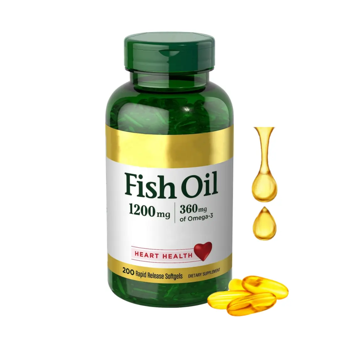 OEM Service Omega 3 Fish Oil Supplement with EPA & DHA Capsules Rapid Release Fish Oil Softgels 500mg 1000mg