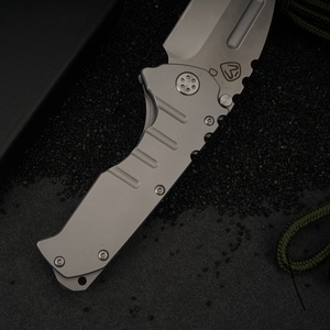 Medford Full Steel Folding Knife D2 Steel Blade Spear Point <b>Camping</b> Knife DIY Industrial Grade OEM ODM Customization - Product Image 3