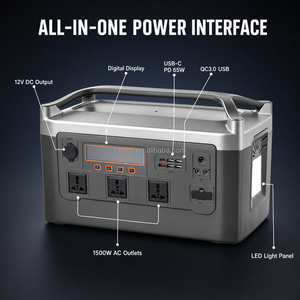 เครื่องกำเนิดไฟฟ้าพลังงานแสงอาทิตย์แบบพกพา LiFePO4 ขนาด 600W 800W 1200W 1500W สำหรับใช้ในบ้านและกิจกรรมกลางแจ้ง เช่น การตั้งแคมป์ - Product Image 5