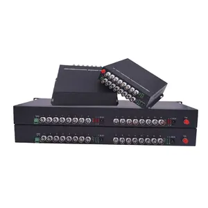 960P 1.3MP 2-32CH HD CVI TVI AHD BNC วิดีโอโคแอกเชียลเป็นตัวรับส่งสัญญาณแปลงไฟเบอร์ออปติกพร้อม RS485