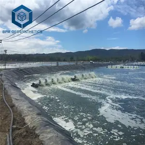 Revestimiento de Geomembrana HDPE para estanque de peces, delineador suave de Protección Ambiental para granja de peces