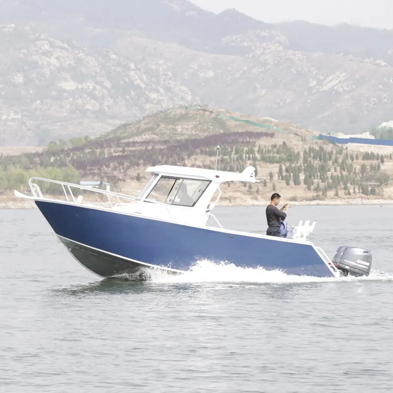 21FT V Profonda Fondo Cuddy Cabina In Alluminio Barca Da Pesca