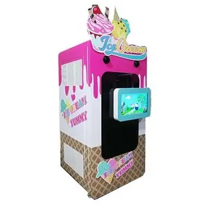 OEM High quality automatic smart outdoor soft ice cream coin vending machines for cafe shop in price