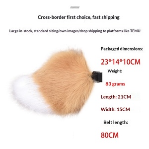 Queue d'animal de simulation en peluche mignonne pour déguisement, spectacle, exposition <span class=keywords><strong>manga</strong></span>, fête et accessoires de diffusion en direct - Product Image 3