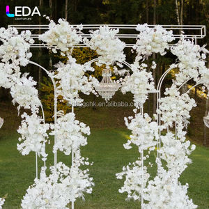 LEDA Wedding Decoration Large Stage Flower Arch <b>Stand</b> White Metal Arch <b>Backdrop</b> for Wedding - Product Image 4