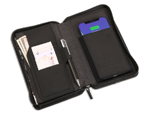 New Top Pu Custom logo Personalized Security Men's Coin Passport Phone Wallet with Wireless Charging for Luxury Business Gifts - Product Image 4