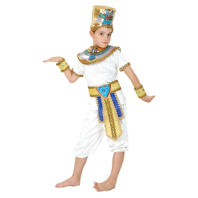 ชุดคอสเพลย์เจ้าชายฟาโรห์กษัตริย์อียิปต์โบราณ,ชุดปาร์ตี้ฮาโลวีนสำหรับเด็กผู้ชาย