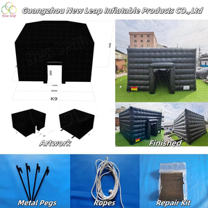 Nouvelle tente discothèque gonflable pour l'arrière-cour, cube lumineux pour les fêtes, fournitures pour les fêtes en boîte <span class=keywords><strong>de</strong></span> nuit - Product Image 2