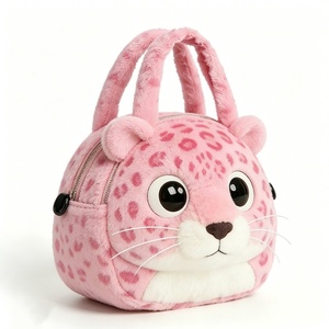 Girls <b>Cute</b> Leopard Plush Pillow <b>Bear</b> Shape Cartoon Animal Print Embroidered Stress Relief Gift for Leopard Lovers - Product Image 2