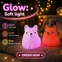 Chevet Silicone Mini Cadeau Veilleuses Animal Lampes Pour Enfants USB Pat Enfants Mignon Table Bébé Chambre LED Sommeil Silicone LED Lampe