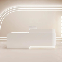 Conception moderne de bureau d'accueil, logo personnalisé, bureau de vente minimaliste, bureau d'accueil de haute qualité, mobilier de bureau chinois pour le bureau