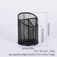 Haute qualité métal grille bureau biseau porte-stylo bureau stylos conteneur école papeterie stylo stockage nordique porte-crayon en gros