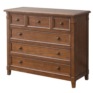 Gabinete de madera vintage barato para sala de estar con 6 cajones - Product Image 1