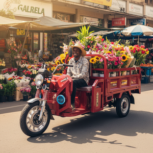 Tricycle électrique de fret 60V 1500W à 3 roues <span class=keywords><strong>avec</strong></span> benne ouverte pour livraison et travaux agricoles – Marché européen - Product Image 6