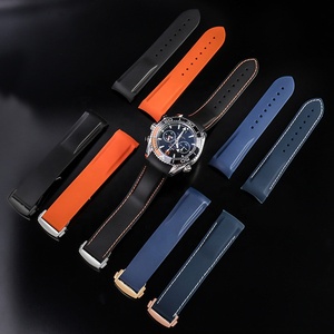 <span class=keywords><strong>Omeg</strong></span> pour Seamaster 300 Bracelet de montre 20mm 22mm Extrémité incurvée Bracelet en silicone pour hommes Bande de caoutchouc de plongée - Product Image 1