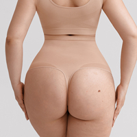 Tanga Moldeadora de Cintura Alta para Mujer, Sin Costuras, Control de Abdomen, Agarre de Silicona Antideslizante, Invisible, Ideal para Uso Diario