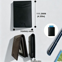 Dompet Kartu Kredit Kulit Bisnis Lipat Tipis Anti RFID Kapasitas Besar Pabrik ODM Dengan Slot Uang Tunai
