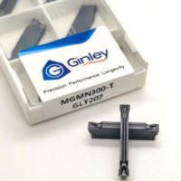 Plaquettes de rainurage en carbure Ginley MGMN200 MGMN300 MGMN400 Outils CNC revêtement noir Acier/Acier inoxydable Revêtement Tialn/Tin OEM