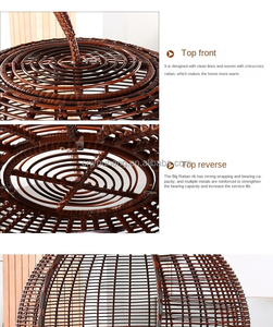 Lettino Rotondo Moderno da <span class=keywords><strong>Esterno</strong></span> con Baldacchino, Mobili Economici in <span class=keywords><strong>Rattan</strong></span> <span class=keywords><strong>Sintetico</strong></span> <span class=keywords><strong>per</strong></span> Hotel, Patio e Piscina, Divano in Vimini <span class=keywords><strong>per</strong></span> Soggiorno - Product Image 3