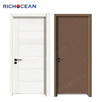 Portes intérieures en bois massif composite de haute qualité RICHOCEAN, portes battantes insonorisées pour chambre à coucher
