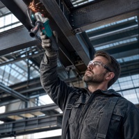Meuleuse d'angle électrique industrielle filaire sans balais à vitesse variable 1650W 100/115/125mm pour la découpe, le meulage et le polissage