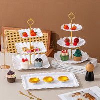 Lot de 10 Présentoirs en Plastique pour Fruits, Desserts, Snacks et Gâteaux – Idéal pour la Maison, Mariages et Anniversaires