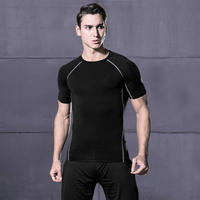Ensemble de 5 pièces pour hommes : pantalon de compression, t-shirt, haut à manches courtes, veste, ensemble de sport pour la salle de sport