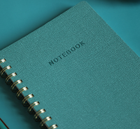Carnet A5 rechargeable en cuir, reliure spirale, couverture de planificateur à 6 anneaux, papier épais, agenda professionnel, cadeau