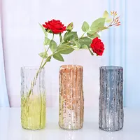 Wonder Thuis Bruiloft Creatieve Unieke Decoratieve Clear Bloem Glazen Vaas Groothandel Ronde Cilinder Glazen Vaas