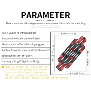 Placas Protectoras Antiarañazos <span class=keywords><strong>para</strong></span> Puertas de Coche con Textura de Fibra de Carbono Personalizadas, Adhesivos Decorativos Universales Impermeables <span class=keywords><strong>para</strong></span> el Exterior del Automóvil - Product Image 6