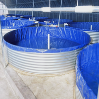 SDM usine chinoise vente en gros grandes bâches rondes en Pvc pour la culture de grumeaux biologiques tilapia RAS culture en réservoir