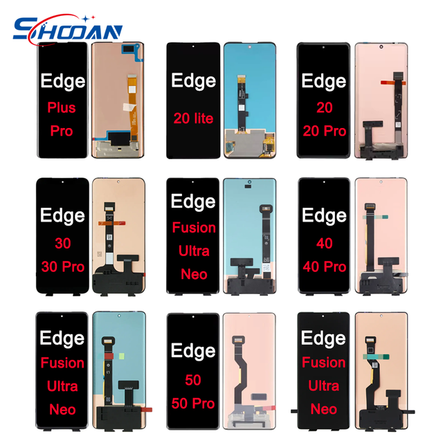 Factory Mobile Phone LCD Touch Screen for Motorola Moto Edge 20 Pro 30 Lite 40 50 60 Pro Ultra Fusion NEO Display Replacement