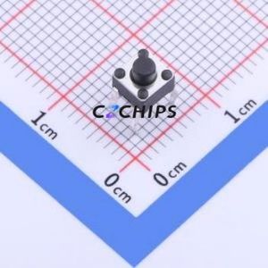 TC-1150DR-4.3H-250 Tactile Switch Through hole Component (THT) Switch Single Pole Single Throw Round Button 2.5N Through Hole - Product Image 1