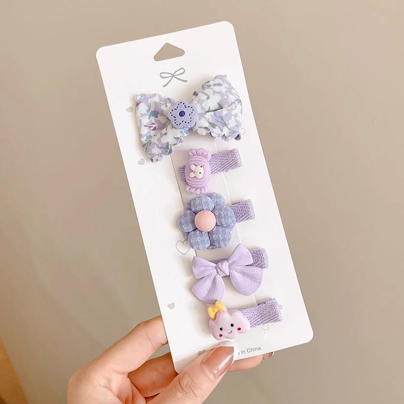 9# purple bow 5 piece set