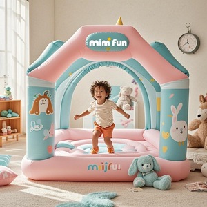 Équipement doux portatif de jeu de glissière de maison de rebond d'Oxford de taille personnalisée pour des enfants 3-6 - Product Image 1