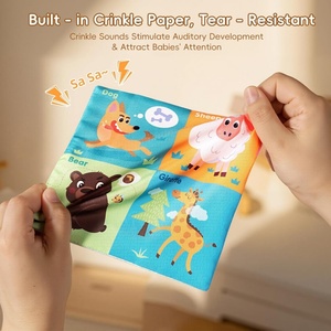 Juguete de tela suave con textura arrugada <span class=keywords><strong>para</strong></span> bebés de 6 a 12 meses, juguete sensorial <span class=keywords><strong>para</strong></span> el tiempo boca abajo - Product Image 3
