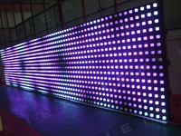 Mur rideau numérique à LED pour le sol arrière
