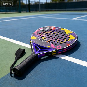 Raqueta <span class=keywords><strong>de</strong></span> Pádel <span class=keywords><strong>de</strong></span> Fibra <span class=keywords><strong>de</strong></span> Carbono <span class=keywords><strong>de</strong></span> Alta Calidad, Ligera y Ecológica, con Cubierta <span class=keywords><strong>de</strong></span> Espuma EVA, Logotipo Personalizado, Descuentos por Volumen - Product Image 2