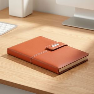 Cuaderno de Cuero PU Naranja Personalizado, Set de Regalo Corporativo, Diario A5, Set de Cuaderno de Negocios de Lujo Promocional al por Mayor con Bolígrafo - Product Image 3