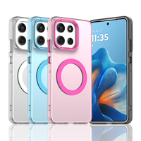 Coque de téléphone magnétique souple et fine, finition mate anti-traces de doigts, protection d'écran et de lentille surélevée pour Motorola G56/Edge 60 Pro