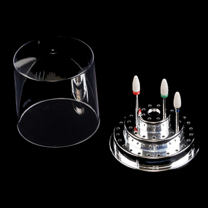 Dust Proof Nail <b>Drill</b> <b>Bit</b> Holder Stand Display Organizer Storage <b>Box</b> for Home Salon Tools - Product Image 5